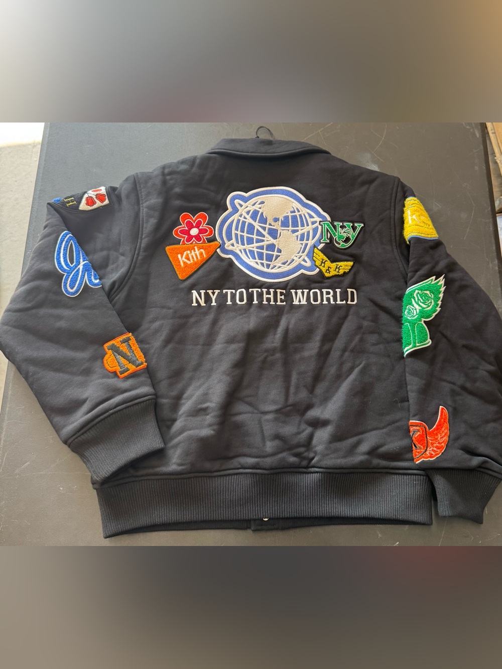 Kith Kids NY to The World Varsity Coaches Jacket XL 14/16 New - Picture 7 of 7